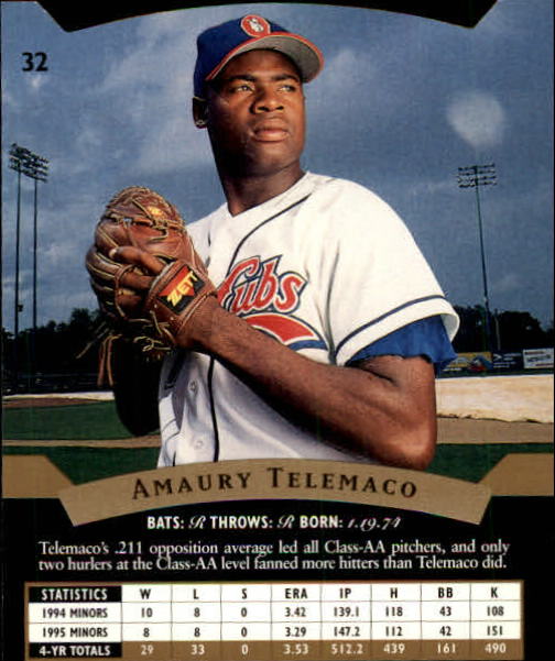 1995 SP Top Prospects #32 Amaury Telemaco back image