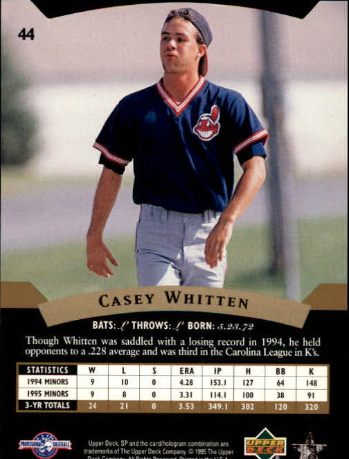 1995 SP Top Prospects #44 Casey Whitten back image