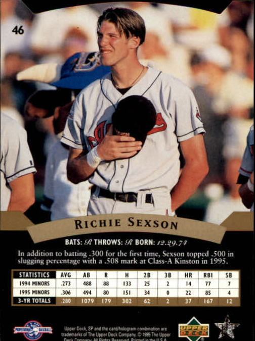1995 SP Top Prospects #46 Richie Sexson back image
