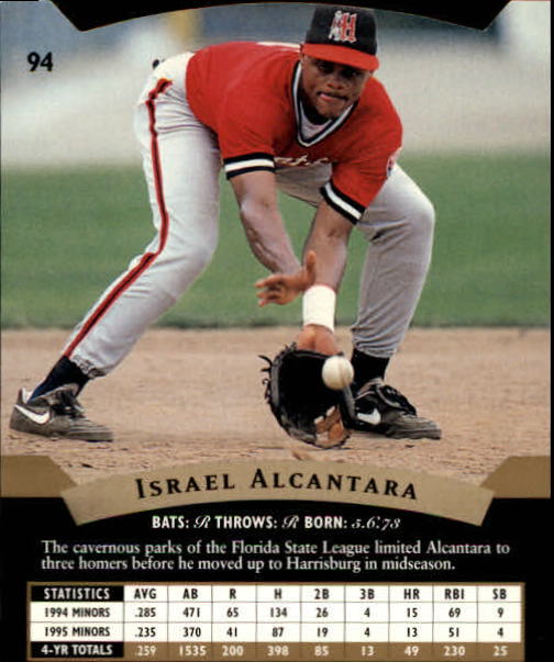 1995 SP Top Prospects #94 Israel Alcantara back image