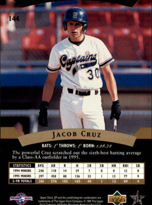 Jacob Cruz San Francisco Giants 1994 Stadium Club Draft Pick