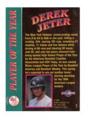 1995 Action Packed #1 Derek Jeter POY back image