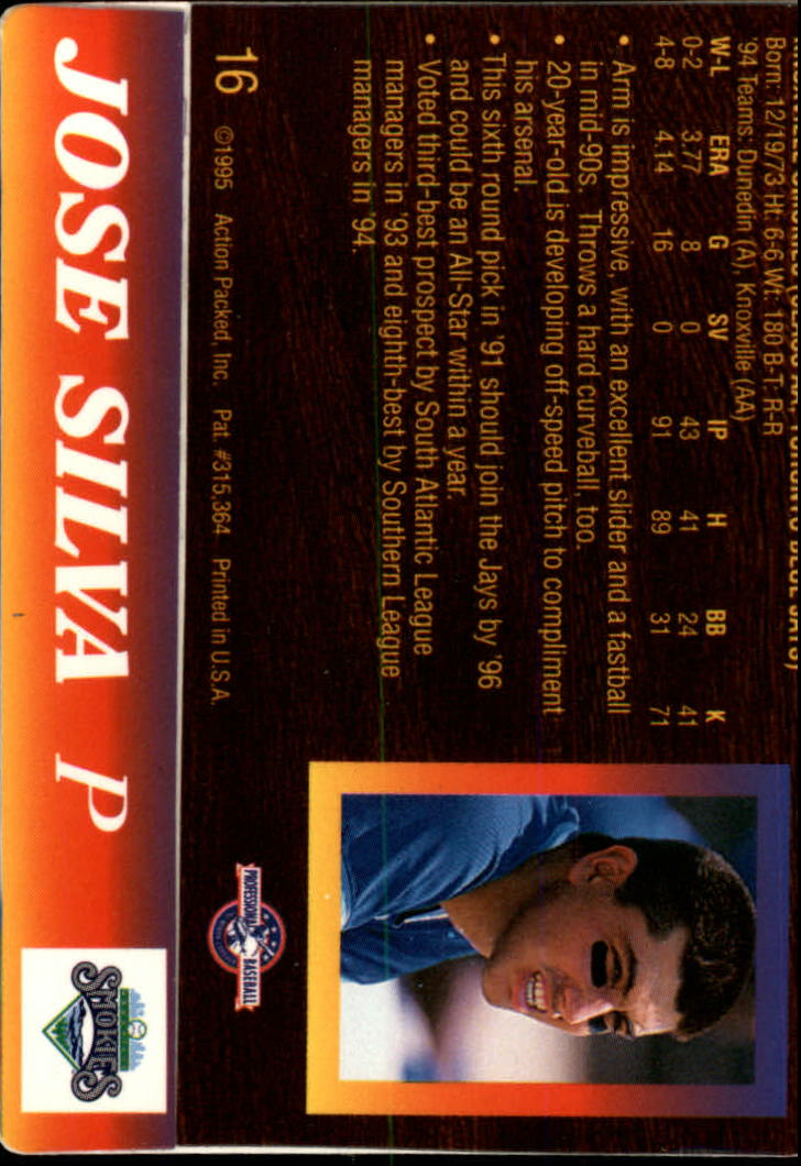 1995 Action Packed #16 Jose Silva back image