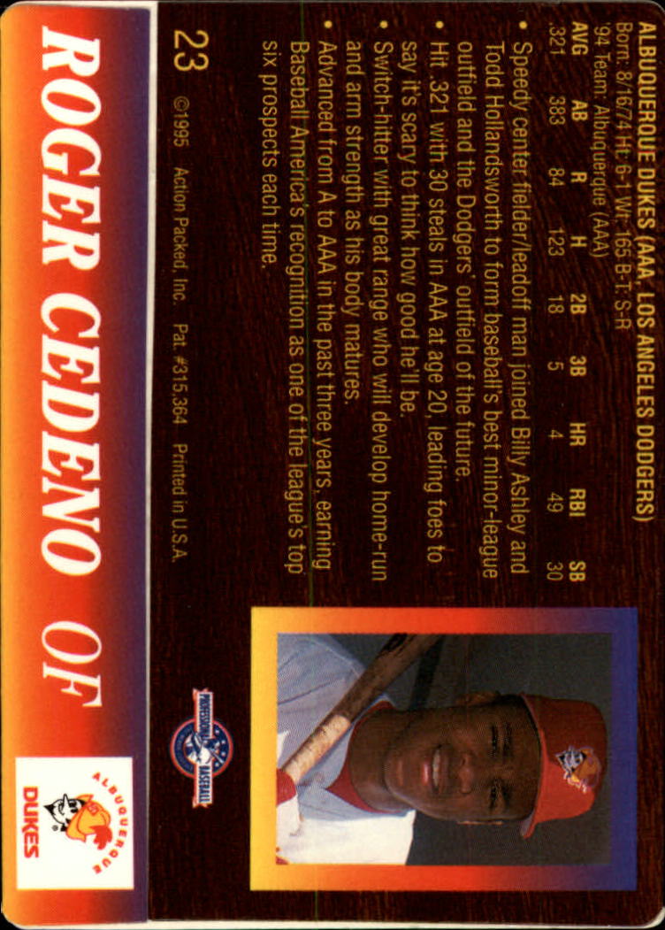 B3111- 1995 Action Packed Baseball Card #s 1-83 -You Pick- 15+ FREE US SHIP - Bild 47 von 157