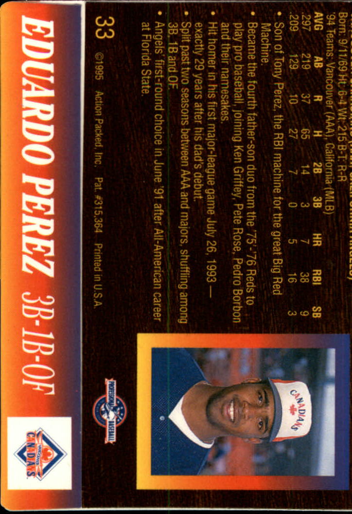B3111- 1995 Action Packed Baseball Card #s 1-83 -You Pick- 15+ FREE US SHIP - Bild 67 von 157
