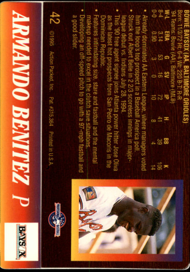 B3111- 1995 Action Packed Baseball Card #s 1-83 -You Pick- 15+ FREE US SHIP - Bild 85 von 157