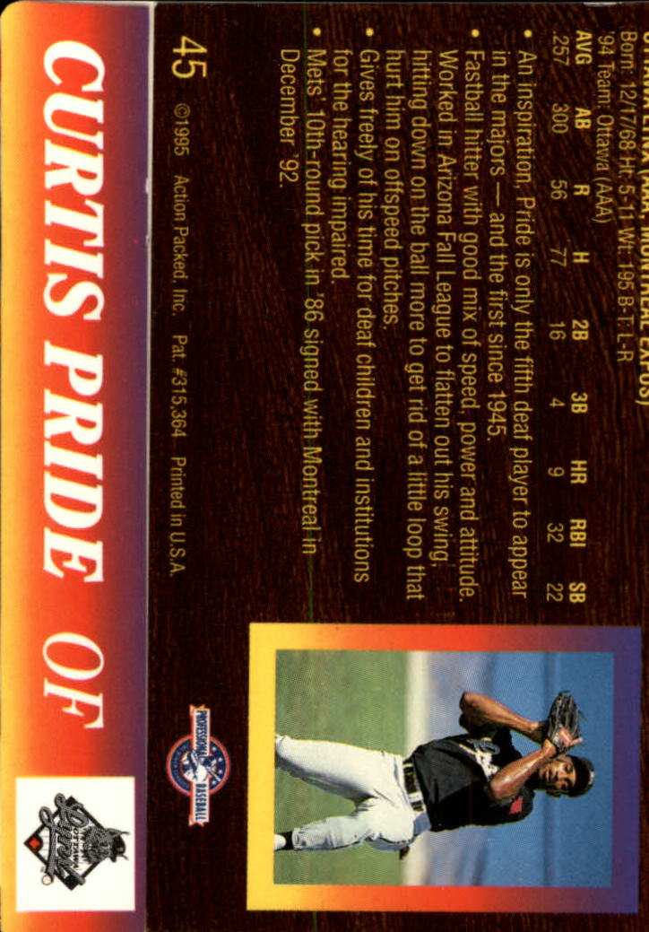 B3111- 1995 Action Packed Baseball Card #s 1-83 -You Pick- 15+ FREE US SHIP - Bild 91 von 157