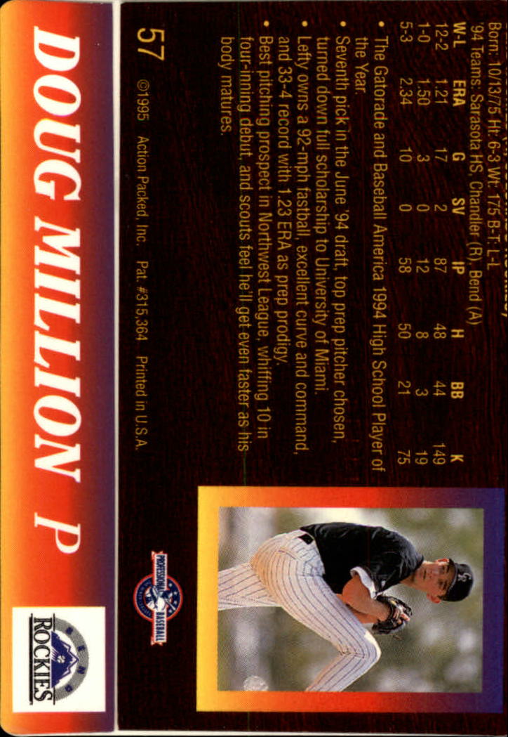 B3111- 1995 Action Packed Baseball Card #s 1-83 -You Pick- 15+ FREE US SHIP - Bild 115 von 157