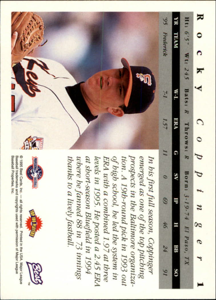 A5376- 1995 Best Baseball Card #s 1-135 +Rookies -You Pick- 15+ FREE US SHIP - Picture 3 of 203