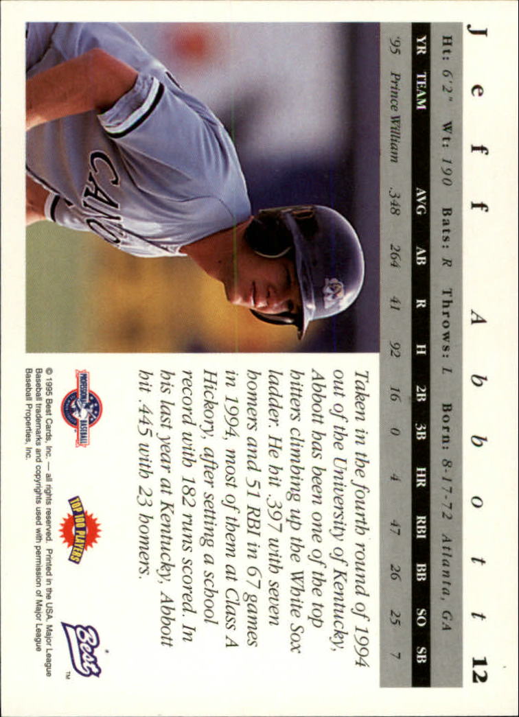 A5376- 1995 Best Baseball Card #s 1-135 +Rookies -You Pick- 15+ FREE US SHIP - Picture 25 of 203