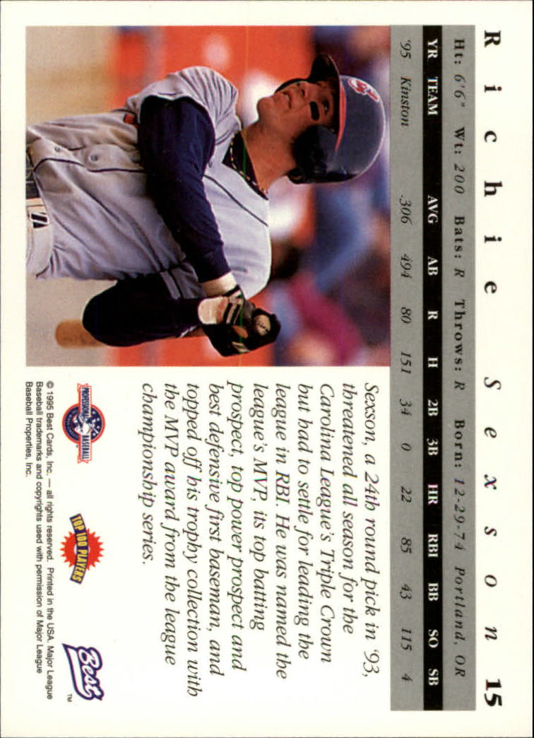 A5376- 1995 Best Baseball Card #s 1-135 +Rookies -You Pick- 15+ FREE US SHIP - Picture 31 of 203