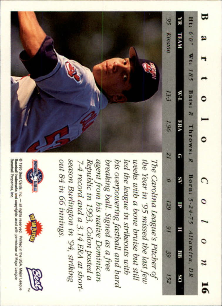 A5376- 1995 Best Baseball Card #s 1-135 +Rookies -You Pick- 15+ FREE US SHIP - Picture 33 of 203