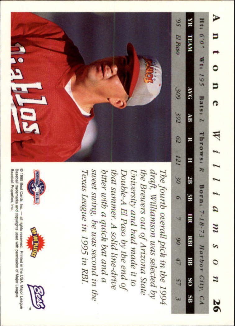A5376- 1995 Best Baseball Card #s 1-135 +Rookies -You Pick- 15+ FREE US SHIP - Picture 53 of 203