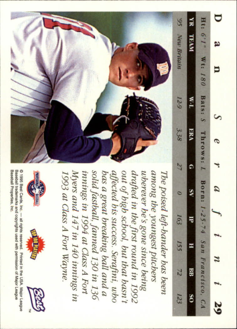A5376- 1995 Best Baseball Card #s 1-135 +Rookies -You Pick- 15+ FREE US SHIP - Picture 59 of 203