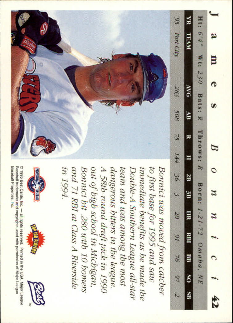 A5376- 1995 Best Baseball Card #s 1-135 +Rookies -You Pick- 15+ FREE US SHIP - Picture 85 of 203