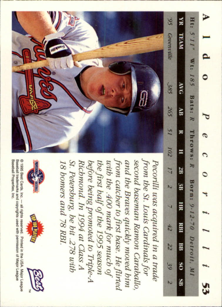 A5376- 1995 Best Baseball Card #s 1-135 +Rookies -You Pick- 15+ FREE US SHIP - Picture 107 of 203