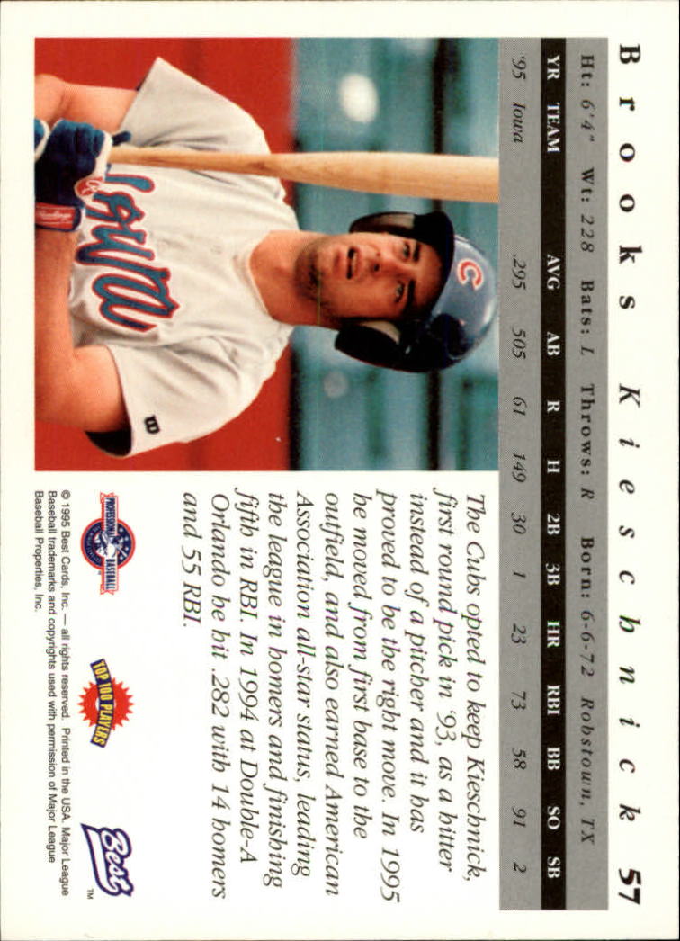 A5376- 1995 Best Baseball Card #s 1-135 +Rookies -You Pick- 15+ FREE US SHIP - Picture 115 of 203