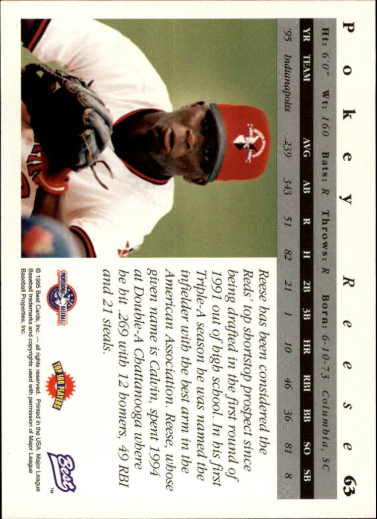 A5376- 1995 Best Baseball Card #s 1-135 +Rookies -You Pick- 15+ FREE US SHIP - Picture 127 of 203