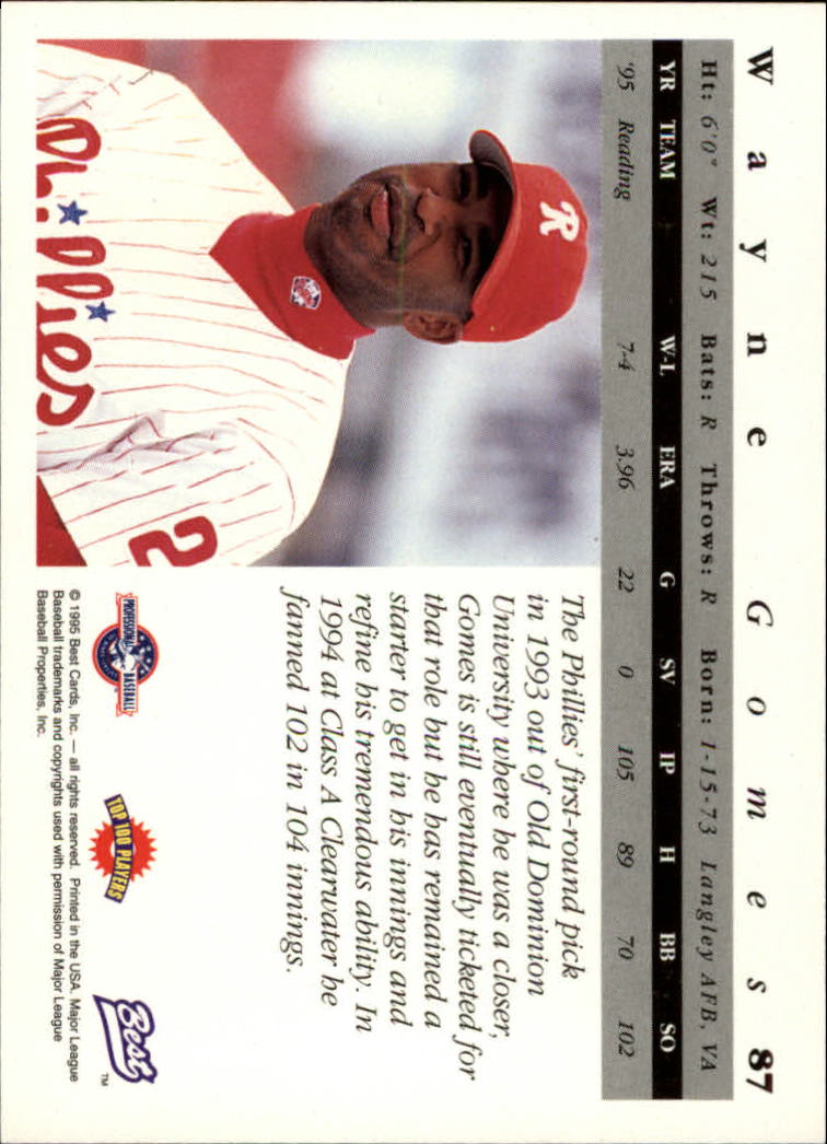 A5376- 1995 Best Baseball Card #s 1-135 +Rookies -You Pick- 15+ FREE US SHIP - Picture 175 of 203