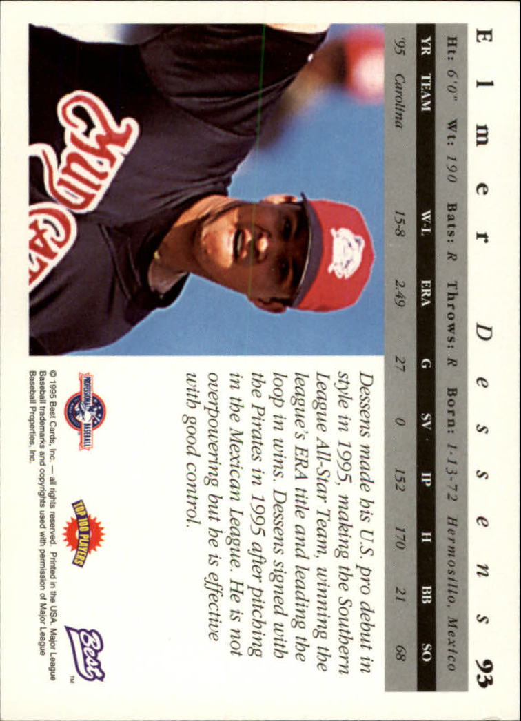 A5376- 1995 Best Baseball Card #s 1-135 +Rookies -You Pick- 15+ FREE US SHIP - Picture 187 of 203