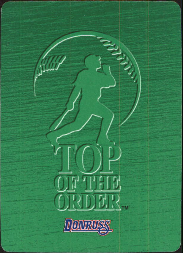 1995 Donruss Top of the Order #133 Mike Bordick U back image