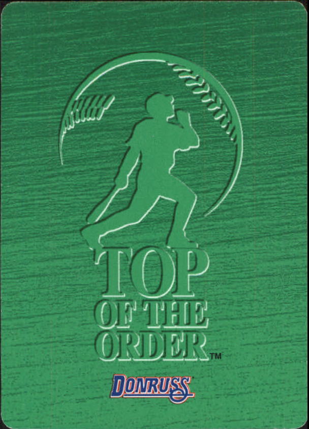 1995 Donruss Top of the Order #165 Ivan Rodriguez R back image