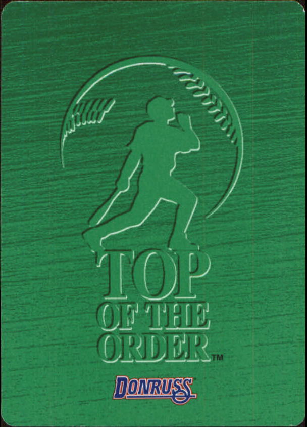 1995 Donruss Top of the Order #216 Hal Morris C back image