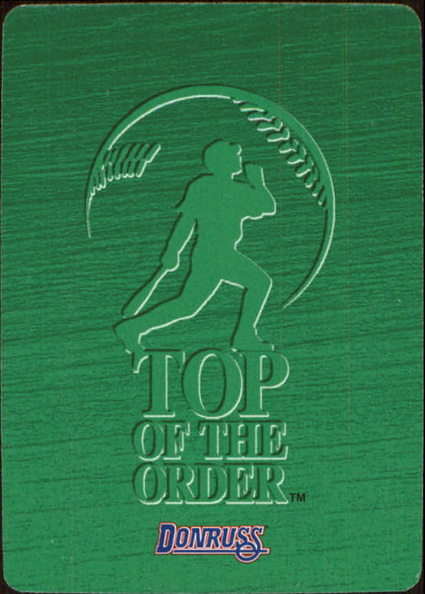 1995 Donruss Top of the Order #295 Jeff Kent C back image