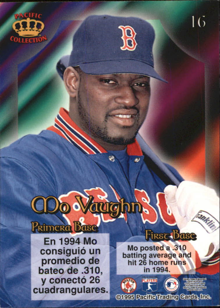 1995 Pacific Prisms #16 Mo Vaughn back image
