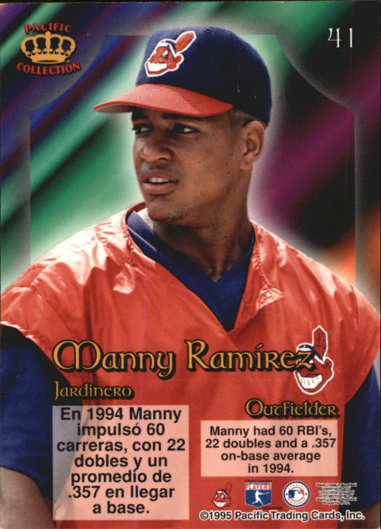 1995 Pacific Prisms #41 Manny Ramirez back image