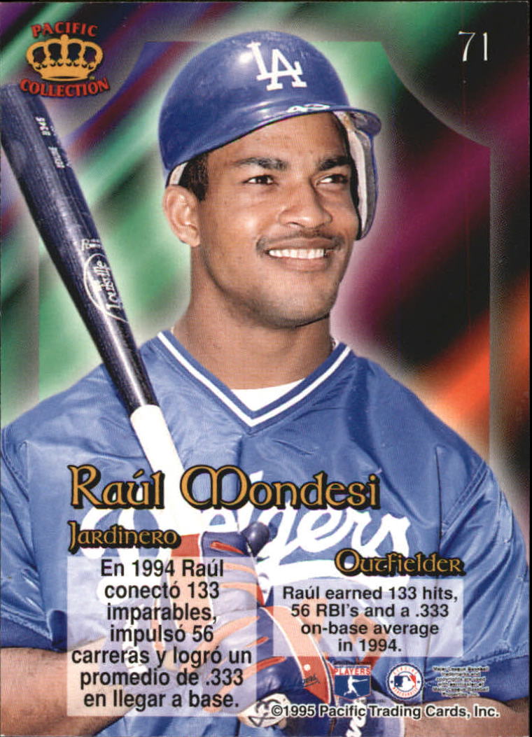 1995 Pacific Prisms #71 Raul Mondesi back image