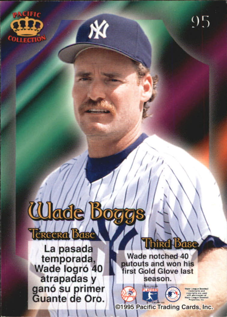 1995 Pacific Prisms #95 Wade Boggs back image