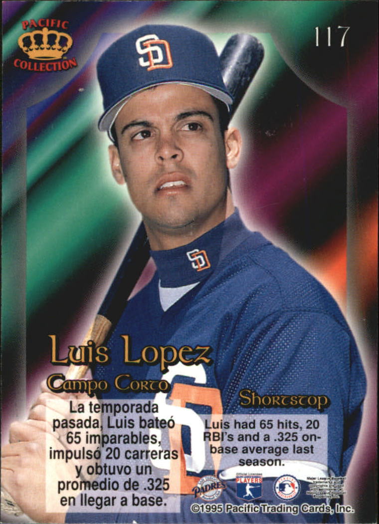 1995 Pacific Prisms #117 Luis Lopez back image