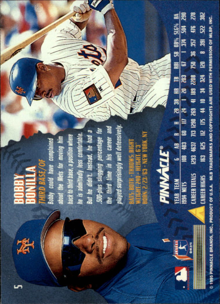 1995 Pinnacle Baseball "Main Set" Base Cards #1 to #225 - Picture 11 of 451