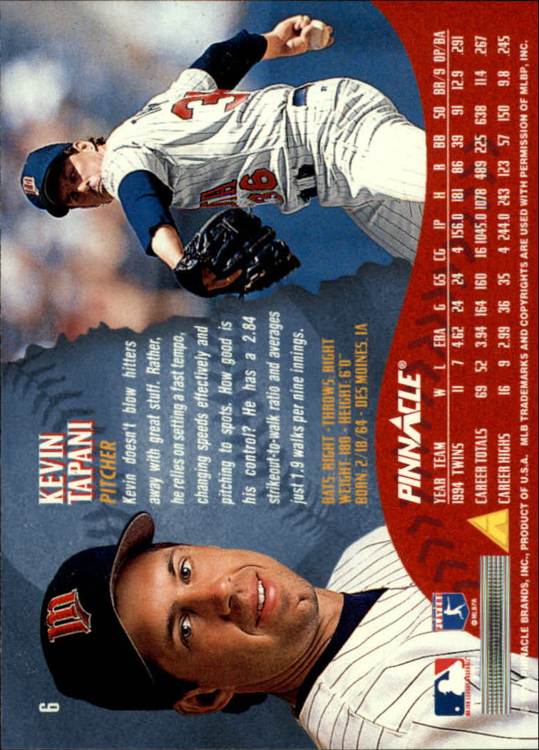 1995 Pinnacle Baseball "Main Set" Base Cards #1 to #225 - Picture 13 of 451