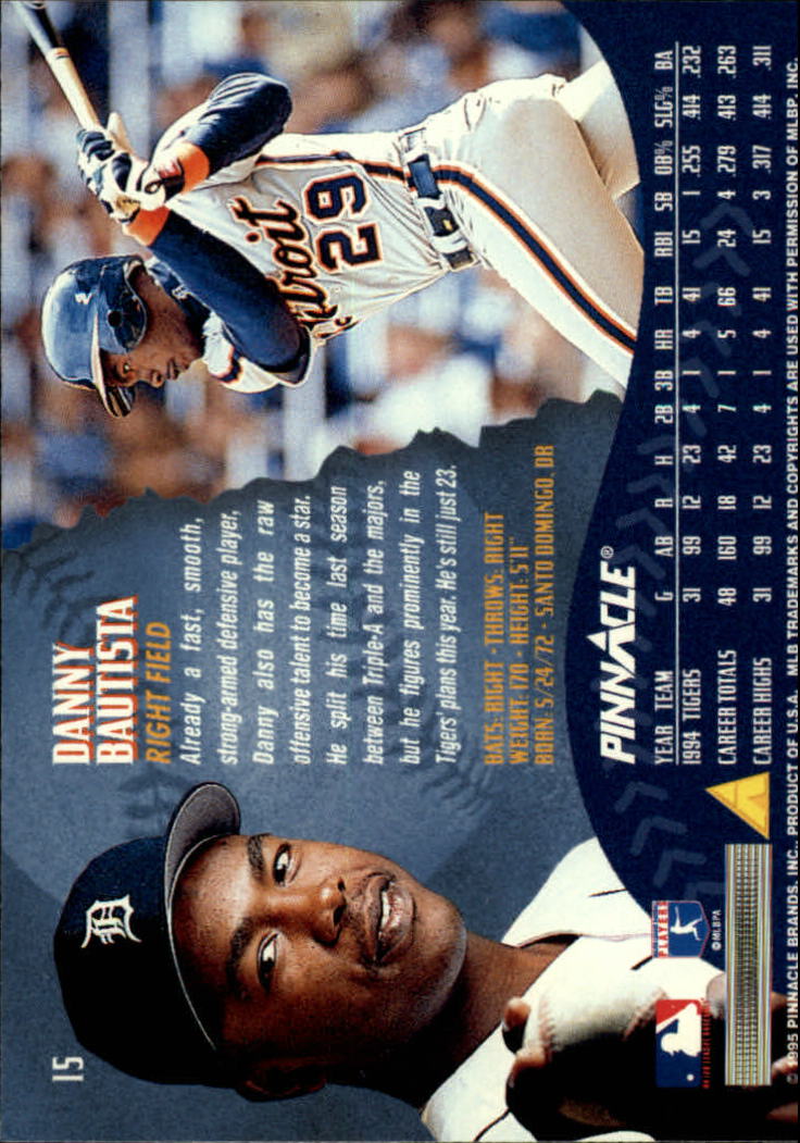 1995 Pinnacle Baseball "Main Set" Base Cards #1 to #225 - Picture 31 of 451