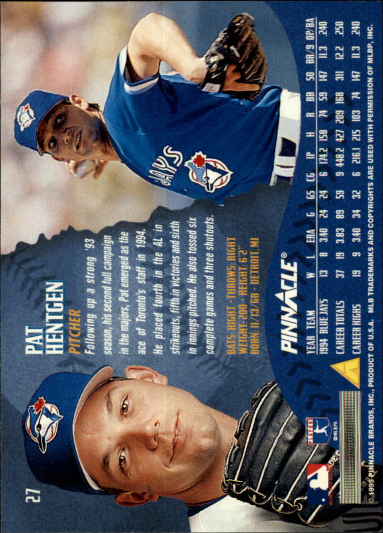 1995 Pinnacle Baseball "Main Set" Base Cards #1 to #225 - Picture 55 of 451