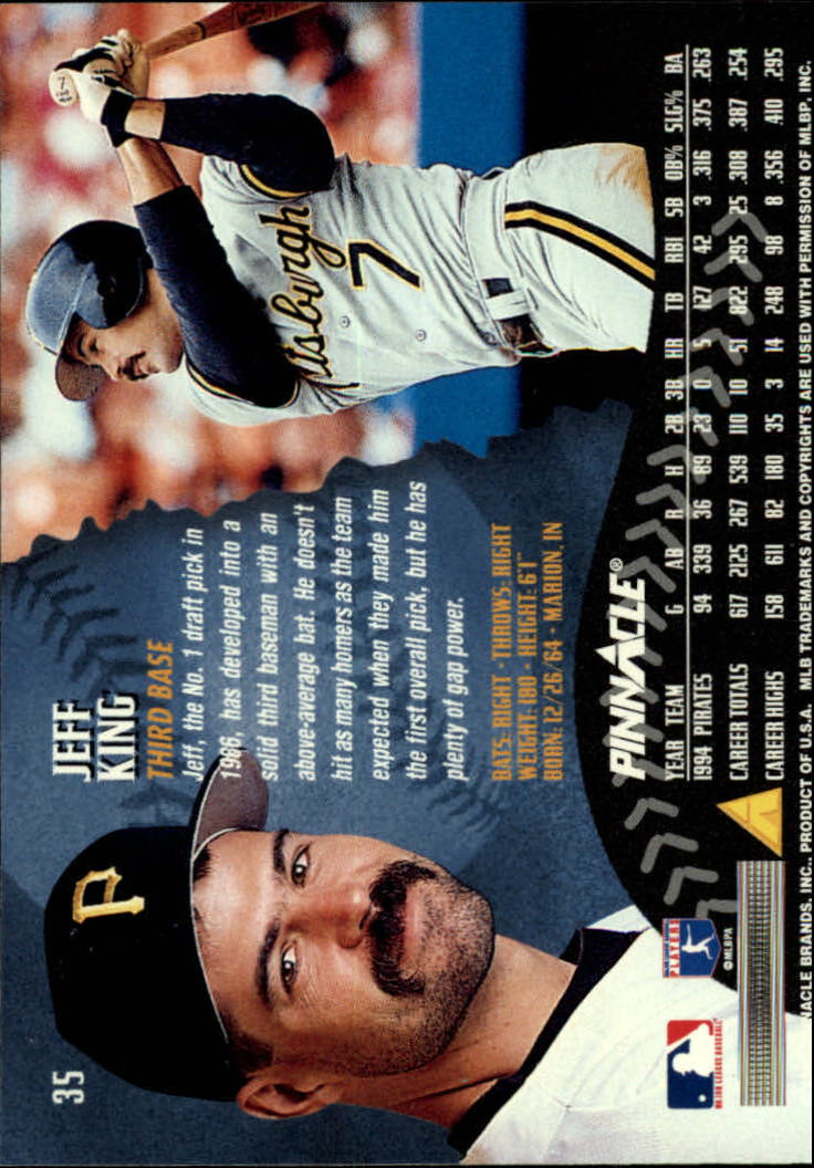 1995 Pinnacle Baseball "Main Set" Base Cards #1 to #225 - Picture 71 of 451
