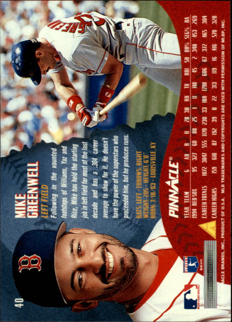 1995 Pinnacle Baseball "Main Set" Base Cards #1 to #225 - Picture 81 of 451