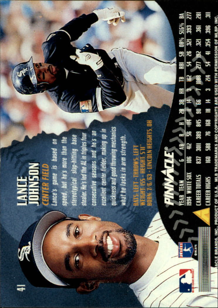 1995 Pinnacle Baseball "Main Set" Base Cards #1 to #225 - Picture 83 of 451