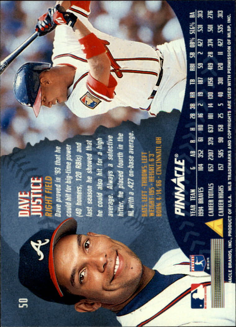 1995 Pinnacle Baseball "Main Set" Base Cards #1 to #225 - Picture 101 of 451