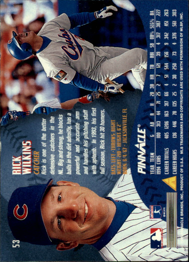 1995 Pinnacle Baseball "Main Set" Base Cards #1 to #225 - Picture 107 of 451