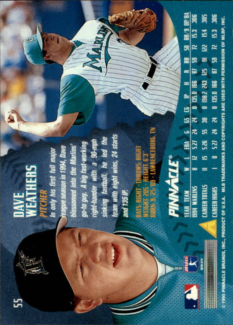 1995 Pinnacle Baseball "Main Set" Base Cards #1 to #225 - Picture 111 of 451