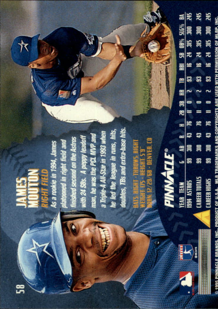 1995 Pinnacle Baseball "Main Set" Base Cards #1 to #225 - Picture 117 of 451