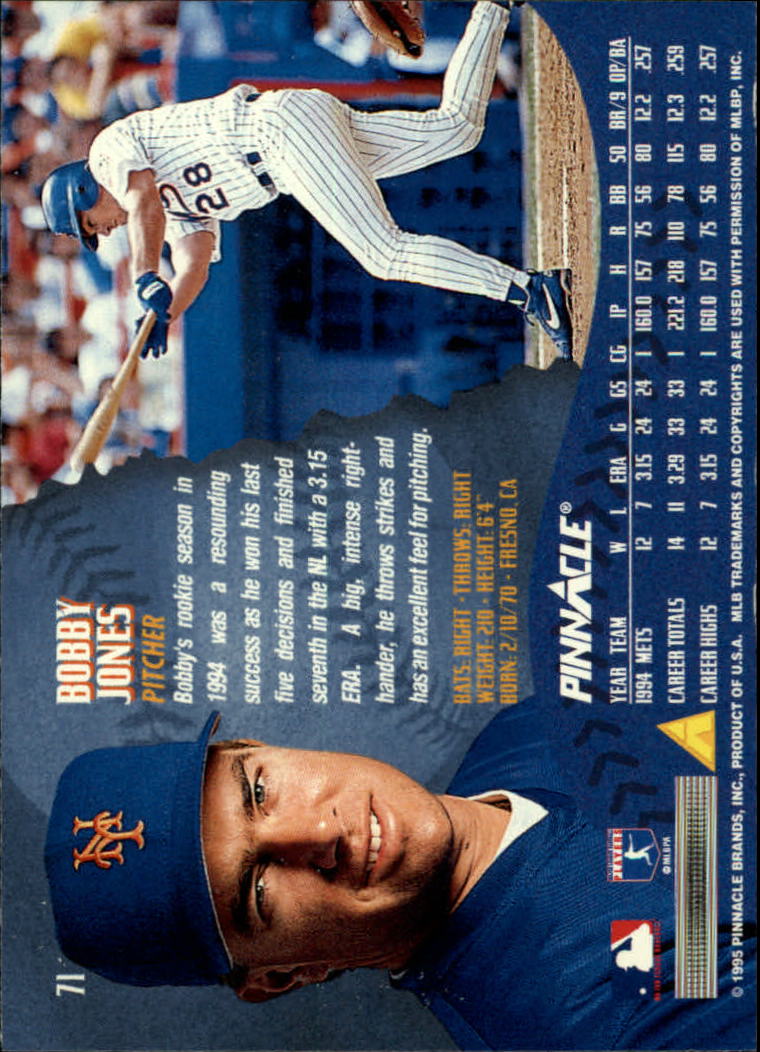 1995 Pinnacle Baseball "Main Set" Base Cards #1 to #225 - Picture 143 of 451