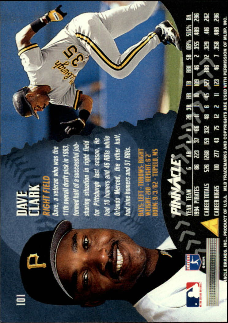 1995 Pinnacle Baseball "Main Set" Base Cards #1 to #225 - Picture 203 of 451