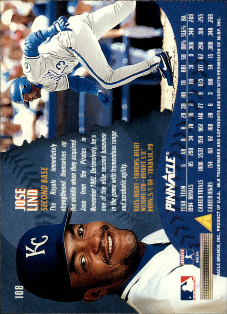 1995 Pinnacle Baseball "Main Set" Base Cards #1 to #225 - Picture 217 of 451