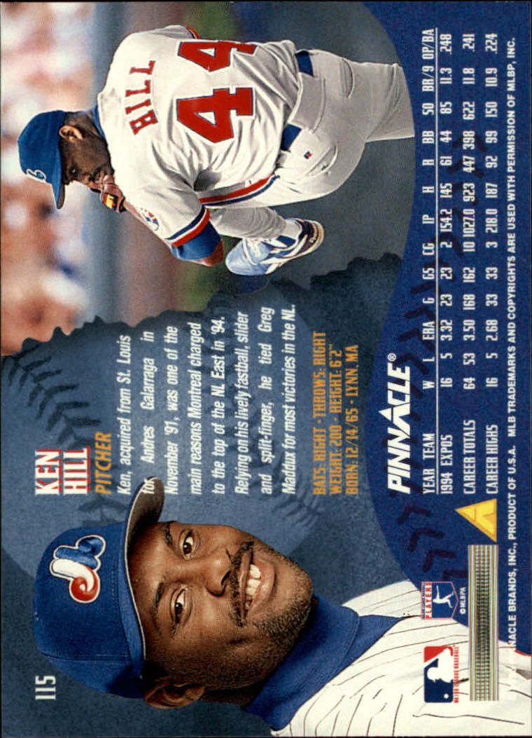 1995 Pinnacle Baseball "Main Set" Base Cards #1 to #225 - Picture 231 of 451