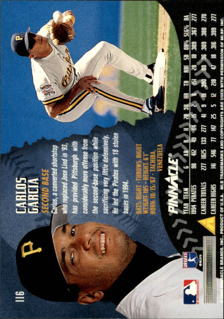 1995 Pinnacle Baseball "Main Set" Base Cards #1 to #225 - Picture 233 of 451