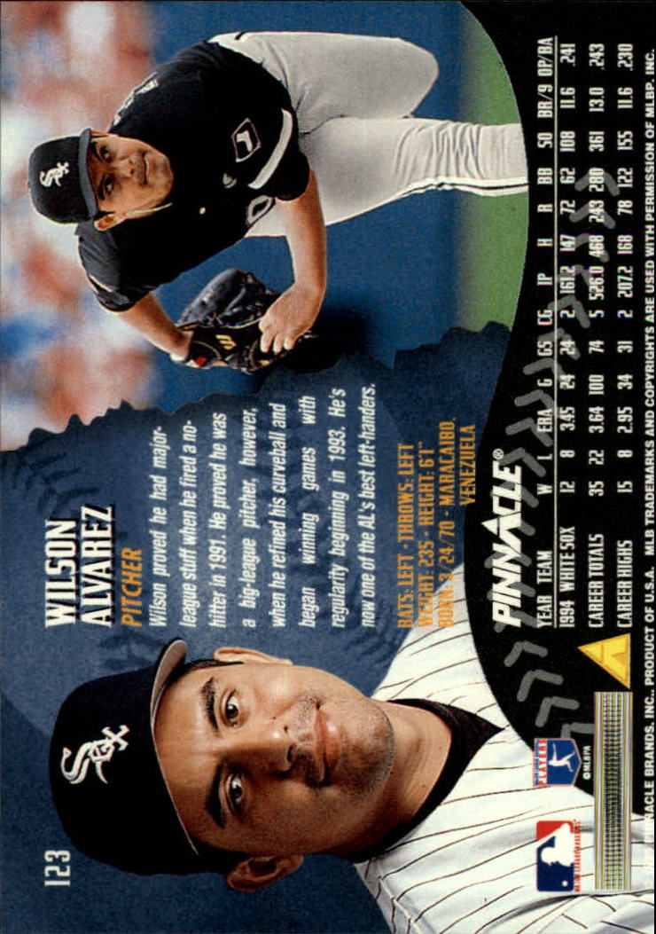 1995 Pinnacle Baseball "Main Set" Base Cards #1 to #225 - Picture 247 of 451